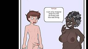 beautiful ebony bbw auntie with big tits and ass helps fix problem