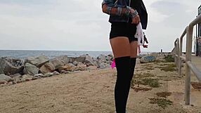 Wet and wild: Any hot-blooded male would love to watch their beach babe perform a public squirt orgasm