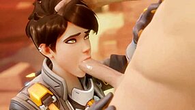 Tracer Paying Bet With Blowjob Cumshot On Black Cock!