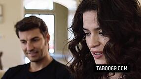 brunette milf lets nerd fix computer with blowjob