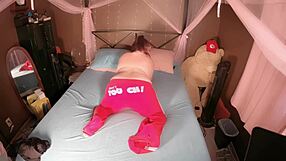 Brunette MILF tangled and fondled in hot trailer