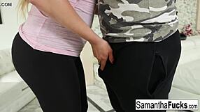 Samantha Gets A Steamy Workout From Her Stud Trainer