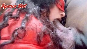 Latina wife gives blowjob to husband's big black cock! 😘