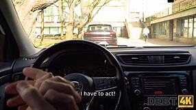 Debt collector stalks client in debt repayment scenario.