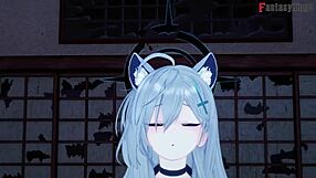 sunaookami shiroko rides cowgirl in blue archive fantasy