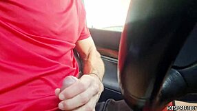 Big Cock Guy Masturbates In Public Car Parking, Almost Caught