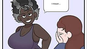 beautiful ebony bbw auntie with big tits and ass helps fix problem