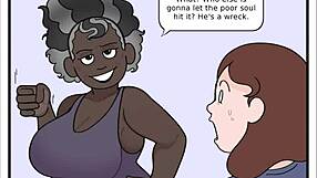 beautiful ebony bbw auntie with big tits and ass helps fix problem