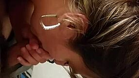 petite french girl gives blowjob at hotel