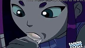 starfire and robin in doggystyle action