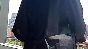 Neighbors watching my big tits masturbation!