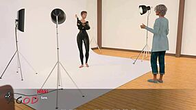 Blonde Milf Sucks Big Cock in Game Walkthrough