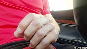 Big Cock Guy Masturbates In Public Car Parking, Almost Caught