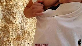 Spanish Girlfriend Swallows Cum on Beach with Passion