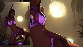 Dizzy miss lizzie in exotic scene