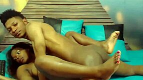 Young Ebony Couple Masturbates To Orgasm And Squirts In Homemade Scene