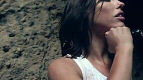 Adriana Chechik and Amanda Rondinella are two Playmates who turn on their lesbian options in the great outdoors while camping in a rain