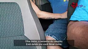 Cristina Almeida receives a Christmas gift in the parking lot