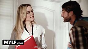 the bedazzled xxx parody features mylf in group ffm with huge tits and cosplay costumes