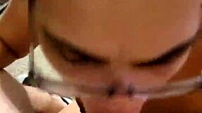 Intense blowjob from fat bbw sucking hard