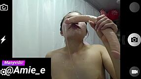 asian slut destroys his throat with spit full deepthroat 😈