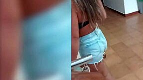 Colombian student with big ass rides monster cock at home