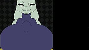 Wow, Toriel's massive tits just keep growing bigger in BeatBanger action!