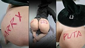 Happy halloween with big ass in panties