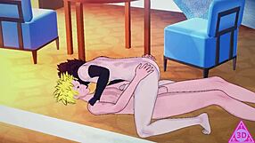 Naruto and Sasuke engage in intense sex with blowjobs, handjobs, and cumshots in hentai gameplay