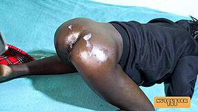 Petite Ebony Amateur Receives Raw Anal Fuck in Doggy Style POV