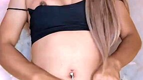 Beautiful Transvestite Suggestively Touches The Dick