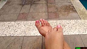 Watch Sexy BJ Footsie Tranny Compilation with Heels and Lingerie