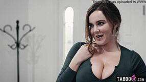 Hey, Natasha Nice is cleaning for us with her huge tits.