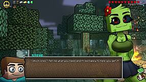 Milf In Witch Cosplay Rides Cock In Hornycraft Parody.