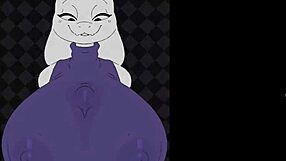Wow, Toriel's massive tits just keep growing bigger in BeatBanger action!