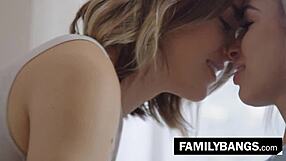 flirty chick moves to stepsisters house for lesbian fun