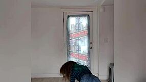 Blonde Teases with Striptease in Vegas Shorts