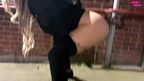 classy slut with big tits pisses in pov compilation