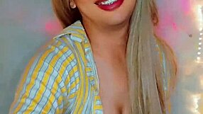 Beautiful Transvestite Suggestively Touches The Dick