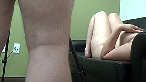 trinity shows her big tits and shaved pussy in casting pov