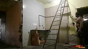 Dad refused to pay, so I gave ass to bricklayer for anal