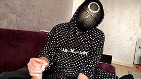 Squid Game: Jerking Off Member's Dick, Cum on My Tits