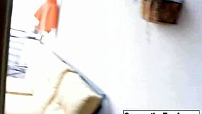 Samantha Saint masturbates her big tits and ass in the morning!