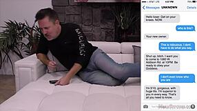 Audrey Madison greets the loser in this femdom domination session with face sitting