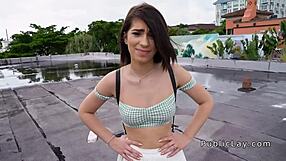 Watch This American Student Suck Cock On The Rooftop POV!