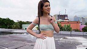 Watch This American Student Suck Cock On The Rooftop POV!