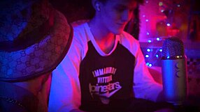 Passionate Gamer And His Friend Casey Donovan Hang Out.