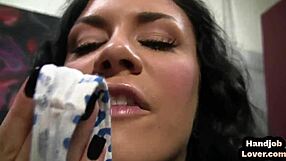 Wow! Hj Pov Babe with Medium Boobs Talks Dirty Rubbing Pussy!