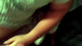 Step son spies on step mom's kinky toilet play.