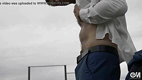 He says, Come watch me strip and box naked with neighbors